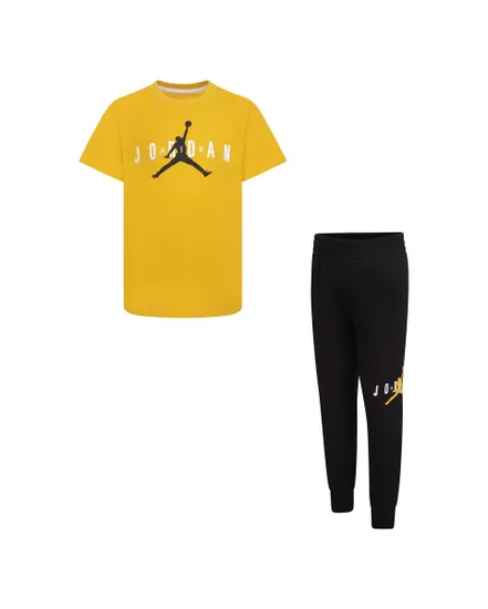 Ensemble tee-shirt et pantalon Garçon JUMPMAN SUSTAINABLE PANT SET Jaune