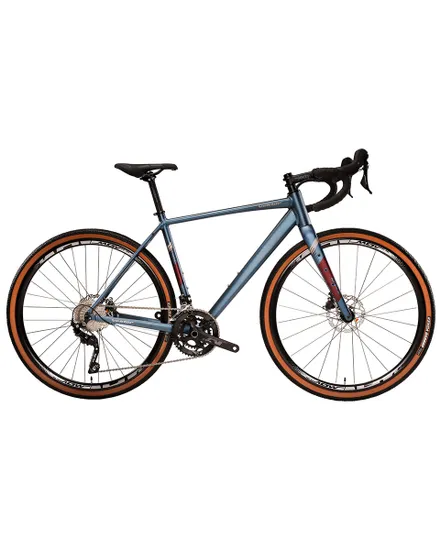 Vélo gravel Unisexe RENAISSANCE GRX 2X10V Bleu/Bordeaux