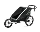 Remorque pour enfant 2 places CHARIOT LITE Aluminium/Vert Agave