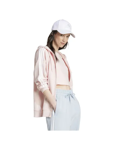 Sweat zip à capuche Femme W 3S FT FZ O HD Rose