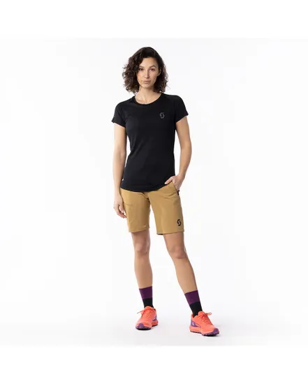 T-shirt manches courtes Femme DEFINED TECH Noir