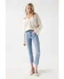 Jean Femme GLAMOUR CROP SLIM BL Bleu