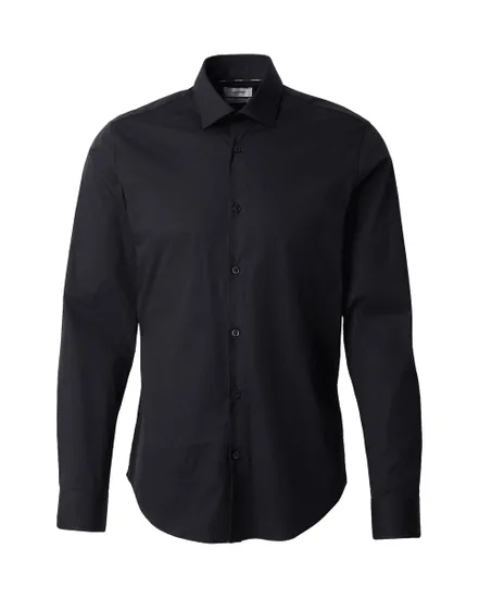 Chemise Homme Slim Essential Poplin Noire