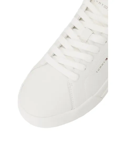 Chaussures Homme TH COURT LTH DETAIL ESS Écru/Vert Olive