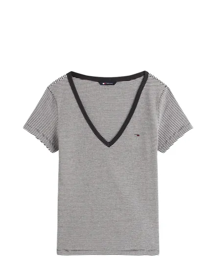 Tee-Shirt Femme Slim Essential Rib V