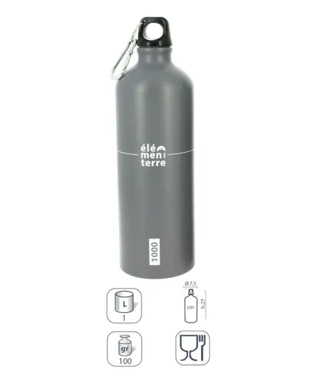 GOURDE ALUMINIUM 1000ML Gris