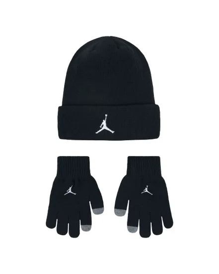 Ensemble bonnet et gants Enfant JAN JORDAN ESSENTIALS BEANIE S Noir
