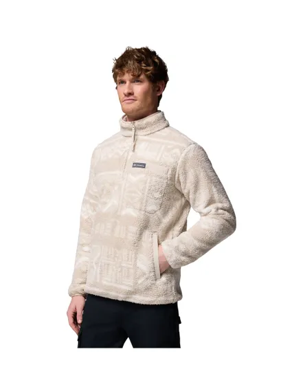 Polaire col zip Homme RUGGED RIDGE HIGH PILE HALF ZIP Beige