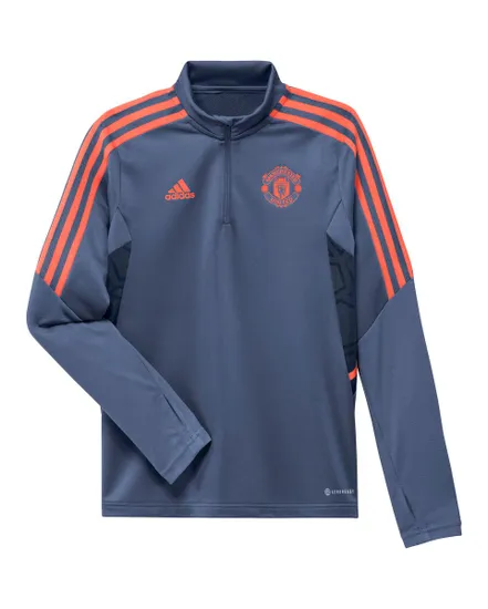 Haut d'entraînement de football manches longues Enfant MUFC TR TOP Y Gris