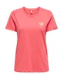 T-shirt manches courtes Femme ONLKITA LIFE S/S TOP NOOS Rose