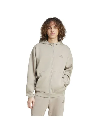 Sweat zip à capuche Homme M FI SL FZ Beige
