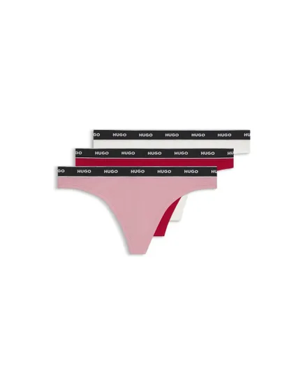 Lot de 3 strings Femme TRIPLET THONG STRIPE Multicolore