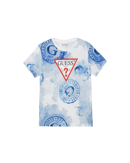 T-shirt Enfant Logo Guess Bleu