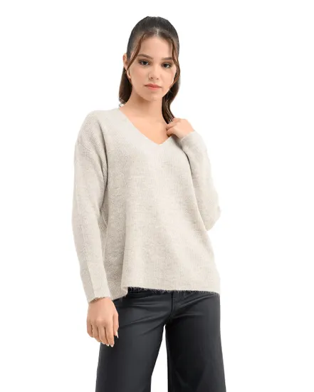 Pull Femme V-Neck Brillant
