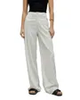 Pantalon Femme Wide Leg Lin avec Rayures