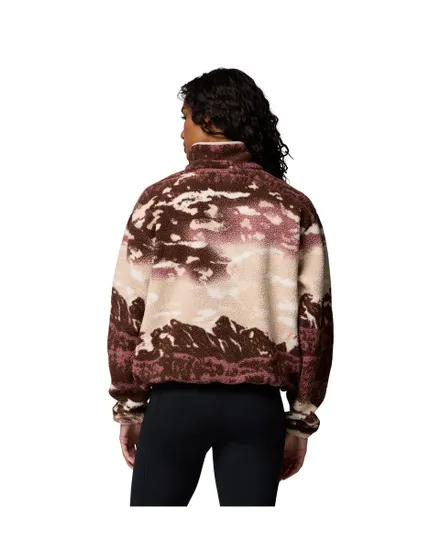 Polaire Femme HELVETIA II PRINTED CROPPED HALF SNAP Marron
