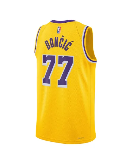 Maillot de basketball Homme LAL MNK DF SWGMN JSY ICN 22 Jaune