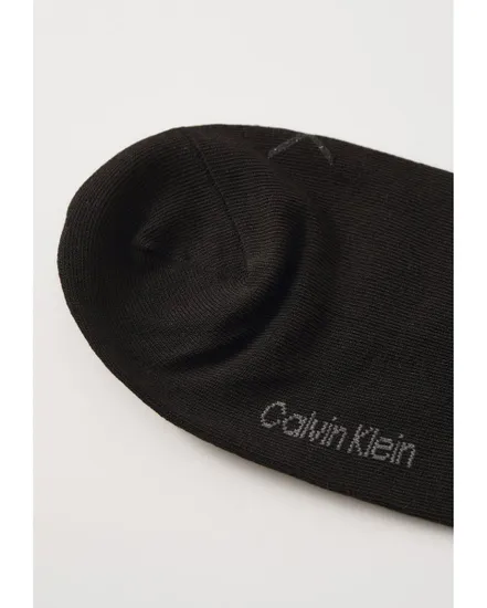 Lot de 2 paires de chaussettes Femme CK WOMEN SNEAKER 2P SHINY LOGO Noir