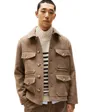 Veste boutonnée Homme WOOL 4PKT JACKET Taupe