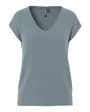 T-Shirt Femme PCBillo Tee Lurex Stripes Jrs Noos BC