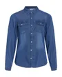 Chemisier Femme VIBISTA DENIM SHIRT NOOS Bleu Foncé