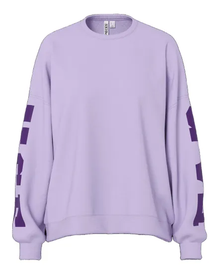 Sweat Fille PCFANY LS O-NECK OVERSIZED