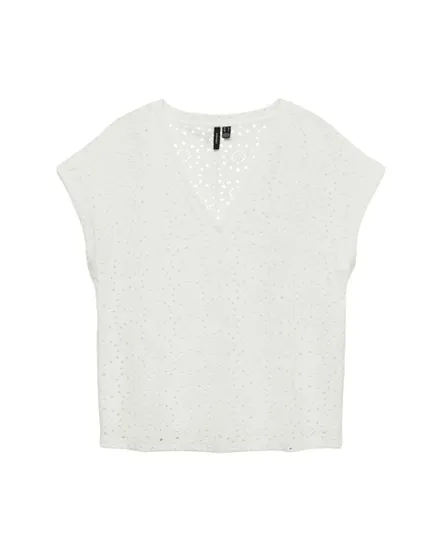 Top Femme VMTASSA Broderie Anglaise