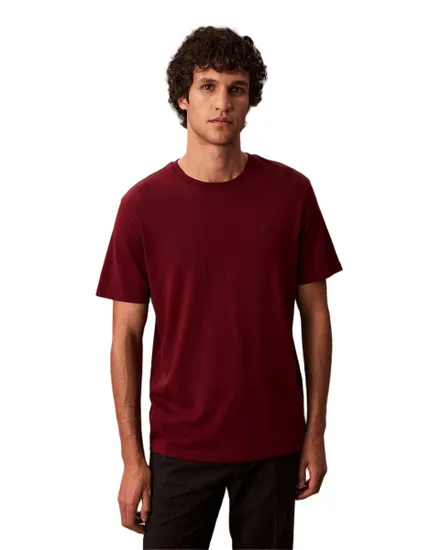 T-shirt col rond Homme SS SUPIMA CHEST EMB CREWNECK TEE Rouge Renaissance
