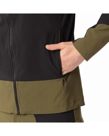 Veste softshell Homme EXPLORAIR SOFTSHELL SL Noir/Vert Sapin