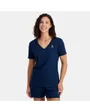 T-Shirt Femme ESS TEE SS COL V N1 W Bleu