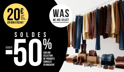 Soldes Hiver : -50% sur une sélection d’articles + 20€ offerts sur la nouvelle collection !