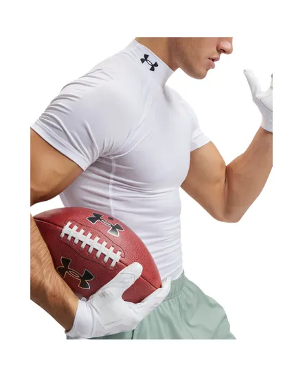 T-shirt Homme UA HG ARMOUR COMP MOCK SS Blanc