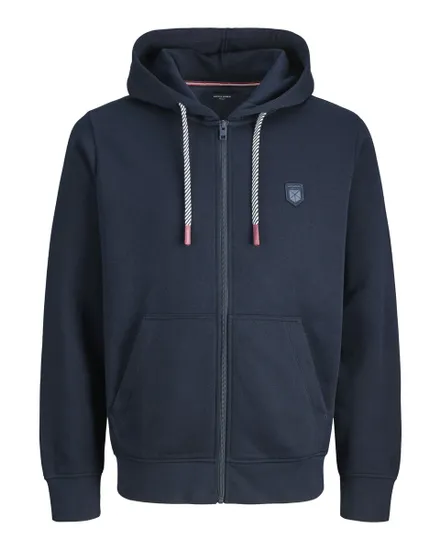 Sweat à capuche manches longues Homme JPRBLURONALDO SWEAT ZIP HOOD PRAU25 Bleu