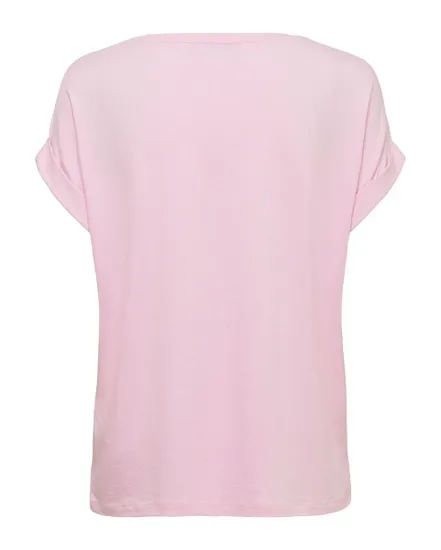 T-shirt manches courtes Femme ONLMOSTER S/S O-NECK TOP NOOS JRS Rose