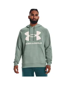 Sweatshirt à capuche manches longues Homme UA Rival Fleece Big Logo HD Vert