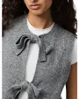 Gilet Femme Pcsilly Sl Rev Tie Vest