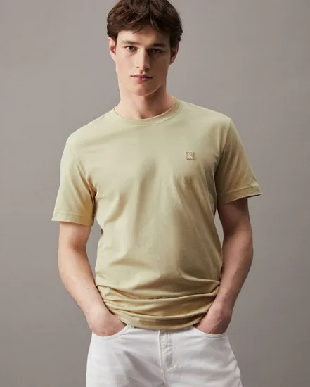 T-shirt Homme CK EMBRO BADGE TEE Beige