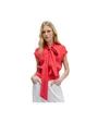Blouse Corset Femme Rouge Salsa