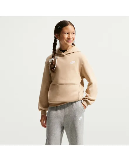 Sweat à capuche Garçon K NSW CLUB FLC HDY LBR Beige