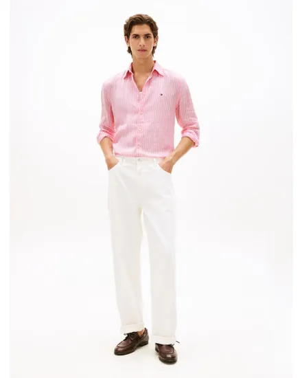 Chemise Homme LINEN BENGAL STRIPE RF SHIRT Rose