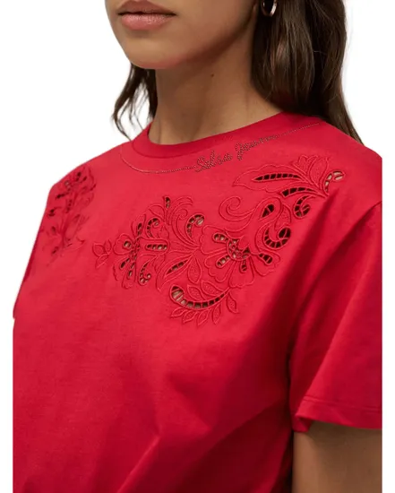 T-shirt Femme Branding Flowers Broderie