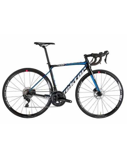 Vélo de route Homme ATHOM DISC 105 2X11V Noir/Blanc/Bleu