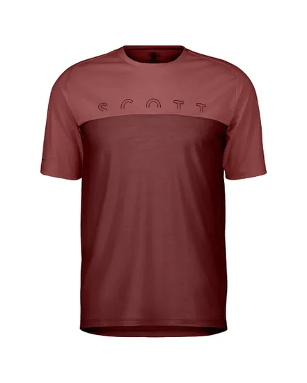 T-shirt manches courtes Homme DEFINED MERINO Rouge sombre