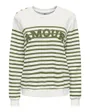 ONLALLIE L/S STRIPE O-NECK CS SWT