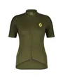 Maillot manches courtes Femme GRAVEL MERINO Vert Sapin/Jaune