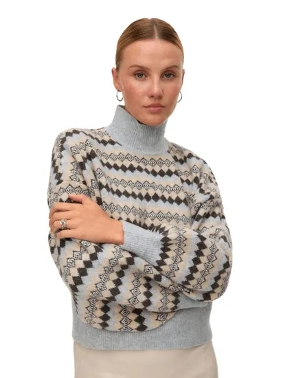 Pull Tricoté Femme VMGAiva LS Highneck Pullover