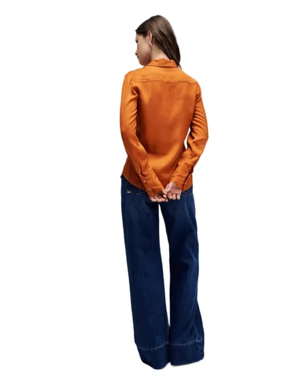 Chemisier Femme BASIC SHIRT W/ GOLD BUTTONS Orange