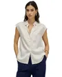 Chemise Sans Manches Femme Basic Light Denim