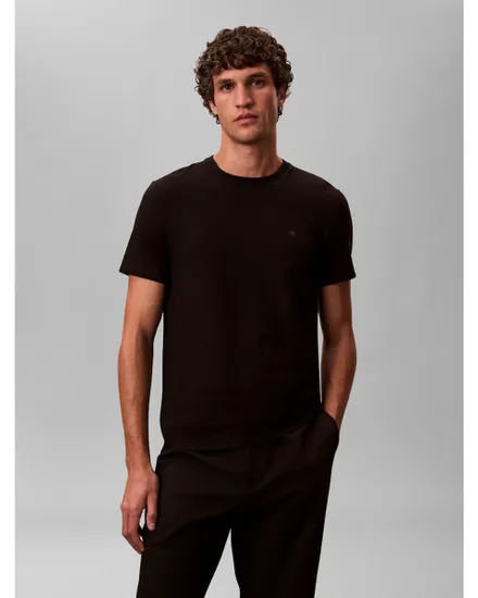 T-shirt col rond Homme SS SLIM STRETCH COTTON CREWNK TE Noir