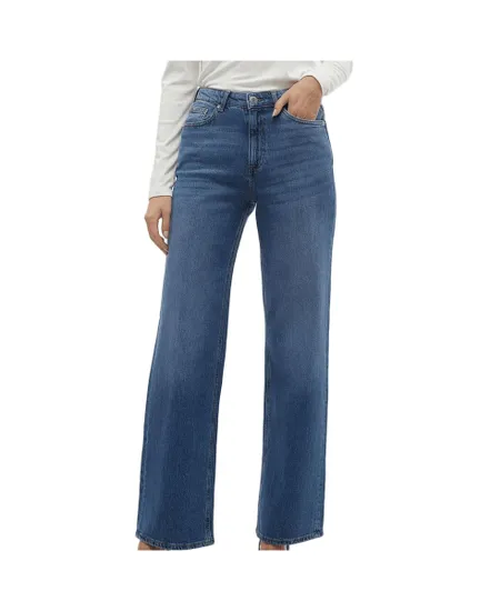 Jean Femme VMTESSA HR WIDE JEANS RA380 GA NOOS Bleu